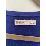 Old Navy  Button Up Cardigan Deep Blue V Neck Cotton M Classic Preppy Academia Photo 5