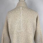 Sherpa Fleece Quarter Zip Pullover Oatmeal Heather Cream Womens Size Large Cozy Tan Photo 4
