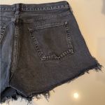 AGOLDE  Parker Jean Cut Off Shorts Trance Black Denim Distressed High Rise 33 Photo 13