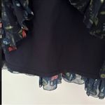 Joie  Shima Floral Puff Sleeve Dress Black Womens Small Photo 5