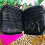 Betsey Johnson Pink Lips Script Zip Around Wallet Wristlet ID Holder NWT Photo 2