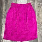 Adrianna Papell Fuchsia Pink Silk Skirt With Floral Design Size 8 Photo 0