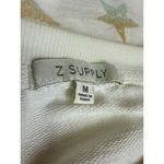 Z Supply White Star Print Long Sleeve Crew Neck Crop Sweatshirt Sweater Top Sz M Photo 3