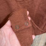 Aerie  Burnt Orange Ribbed Long Sleeve Henley Bodysuit XL NWT Photo 5