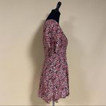 Free People Laced Up Corset Mid Sleeve Floral Mini Dress in Black Combo Size S Photo 10