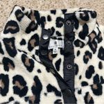 Socialite Fuzzy  Leopard Print Quarter Snap Pullover Photo 1