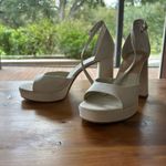 Dolce Vita Ivory Leather Block Heels White Size 10 Photo 4