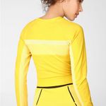 Fabletics  Yellow Long Sleeve Cropped Athletic Shirt Photo 4