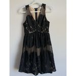 Ali & Jay  Women’s Black‎ Nude Mini Lace Babydoll Sleeveless Short Dress Size S Photo 2