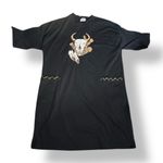 Vintage Sunbelt Sportswear Cow Skull Cactus Pocket Black T Photo 11