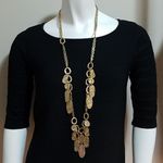 Gold Tone Chain Dangling Necklace Photo 0