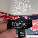 Topshop Faux Wrap Dress Navy Red Floral Photo 6