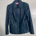 Preston & York M Dark Green Genuine Lamb Skin Leather Jacket, worn condition. Photo 0