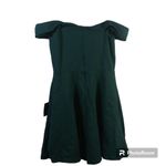 Lulus Season of Fun Forest Green Off-the-Shoulder Skater Dress Size M Photo 3