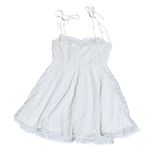 Lulus NWT  Size Medium Definitely Lovable White Crochet Lace Tie-Strap Mini Dress Photo 7