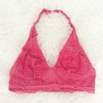 Victoria's Secret  Small Pink Lace Longline Halter Bra Bralette Photo 1