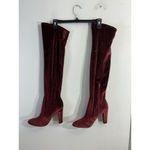 Unisa Womans Otk Boots 8 M Burgandy Block Heel 1/4 Zip NWOT Photo 3