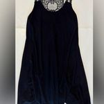 J. Valdi Luxe Jersey Crochet Racerback Swim Coverup Dress Size S Black Photo 2