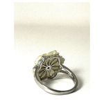 Sterling silver mother of pearl moveable vintage flower ring Photo 8