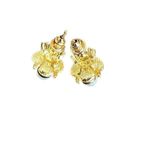 Bee Earrings bee Pearl stud Earrings Gold Photo 6