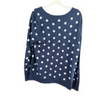 Old Navy Women's  Navy & White Polka Dot Crew Neck Sweater XL Photo 8