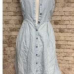 Old Navy  Size S Denim Chambray Fit & Flare  Mini Sun Dress Blue Photo 1