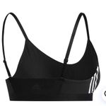 Adidas All Me 3-Stripes Sports Bra, Black White, Size S New w/Tag Photo 3