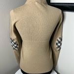 Burberry  Camel extra fine Merino wool knit elbow patch sweater XS Crew neck Photo 6