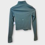 Alo Yoga SoftSculpt Precision ¼ Zip Long Sleeve – Size S (Olive Green) Photo 7