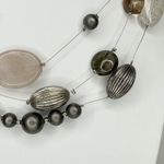 Chico's Beaded Triple Strand Wire Silver Tone Mixed Bead Statement Necklace β¨ Photo 7