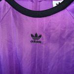 Adidas Purple With Black Three Stripes Short Sleeve Romper/Jumpsuit Size M Size M Photo 3