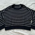 T Tahari  Navy & White Striped Sweater  Photo 0