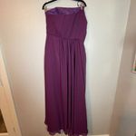 Cocomelody Dress Size US 16 Long Bridesmaid Formal Purple One Shoulder Photo 4