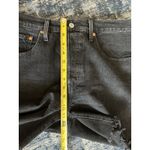 Levi's 501 Jean Shorts Women’s Size 30 Black Cut Off Button Fly Raw Hem 6”inseam Photo 8