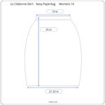 Liz Claiborne  Tie Belt A Line Skirt Womens 16 Navy Blue Paperbag Waist Career Photo 8