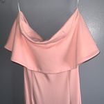 Lovers + Friends Chandler Pink Asymmetrical Strapless Slit Ruffle Gown S Photo 6