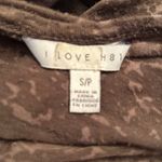 Hollister Forever 21 olive brown sheer burnout raglan elbow sleeve one pocket tee Photo 5