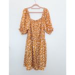 Hayden Milkmaid Floral Mini Dress Yellow Size1XL Cottagecore Prairie Summer Photo 8