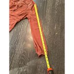 Lush Clothing Lush Women's Burnt Orange Lace Long Sleeve V-Neck Romper Size M Photo 6