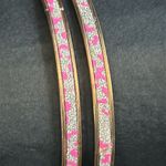 Women’s vintage dainty set of 2 gold tone‎ sparky cheetah print bangle bracelets Photo 1