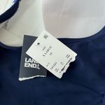 Lands End Navy and‎ Geometric Floral Print One Piece Swimsuit Blue Size XL Photo 2