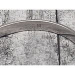 None Silver Stainless Steel Hinged Bangle Bracelet with Sliding Clear Crystal Accent Photo 10