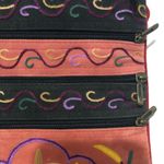 Embroidered floral suede feeling fall color purse crossbody boho Aztec Photo 3