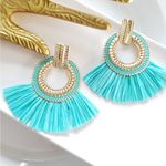 Free People New! FP Amber Raffia Earrings Photo 11