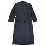 Charter Club Vtg Charter Navy Blue Wool Long Coat Double Breasted One Button Womens 6 Petite Photo 1