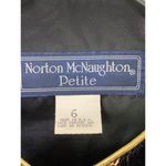 Norton Mcnaughton VTG Petite Velvet Gold Floral Toggle Evening Jacket Blazer 6 Photo 3