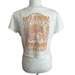 Billabong Dream All Day T-Shirt White Graphic Crop Top L Photo 4