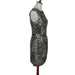 Phoebe Couture  Women’s Dress 6 Animal Print Gray Black Sleeveless Back Zip Photo 2