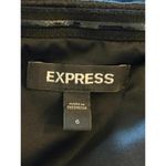 EXPRESS Strapless Dress Size 6 Black Shiny Ruffle Sweetheart Neckline Photo 7