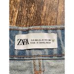 ZARA  Button Up Sz 8 High Rise Light Wash Jeans Photo 2